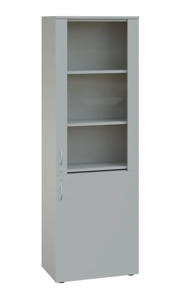 LE - 601 skříň léková prosklená, pravá, šedá